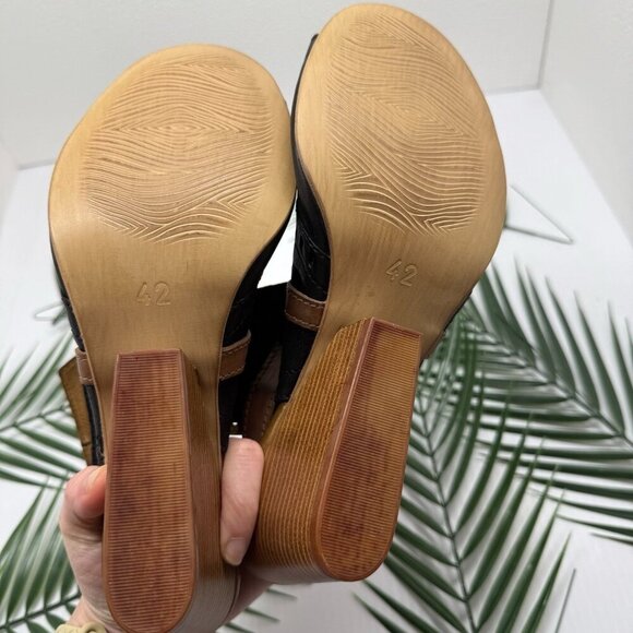 Miz Mooz Women's Kipling Leather Wedge Sandal Size EU 42 / US 10.5 -  11 - Picture 8 of 11